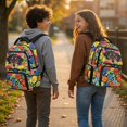 thumbnail image 1 of Xixirimido Kids Backpack for Boys Girls Preschool Elementary Students Bookbag 17inch Large School Bag Multi-pocket Lightweight Backpacks, Floral Dachshund Dog, 1 of 3
