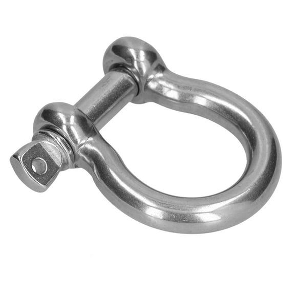 Wchiuoe Bow Shackle,Screw Pin Anchor Shackle Bow Shape 304 Stainless Steel Chain Wire Rope Connector Lifting Tool,Bow Shape Load Clamp
