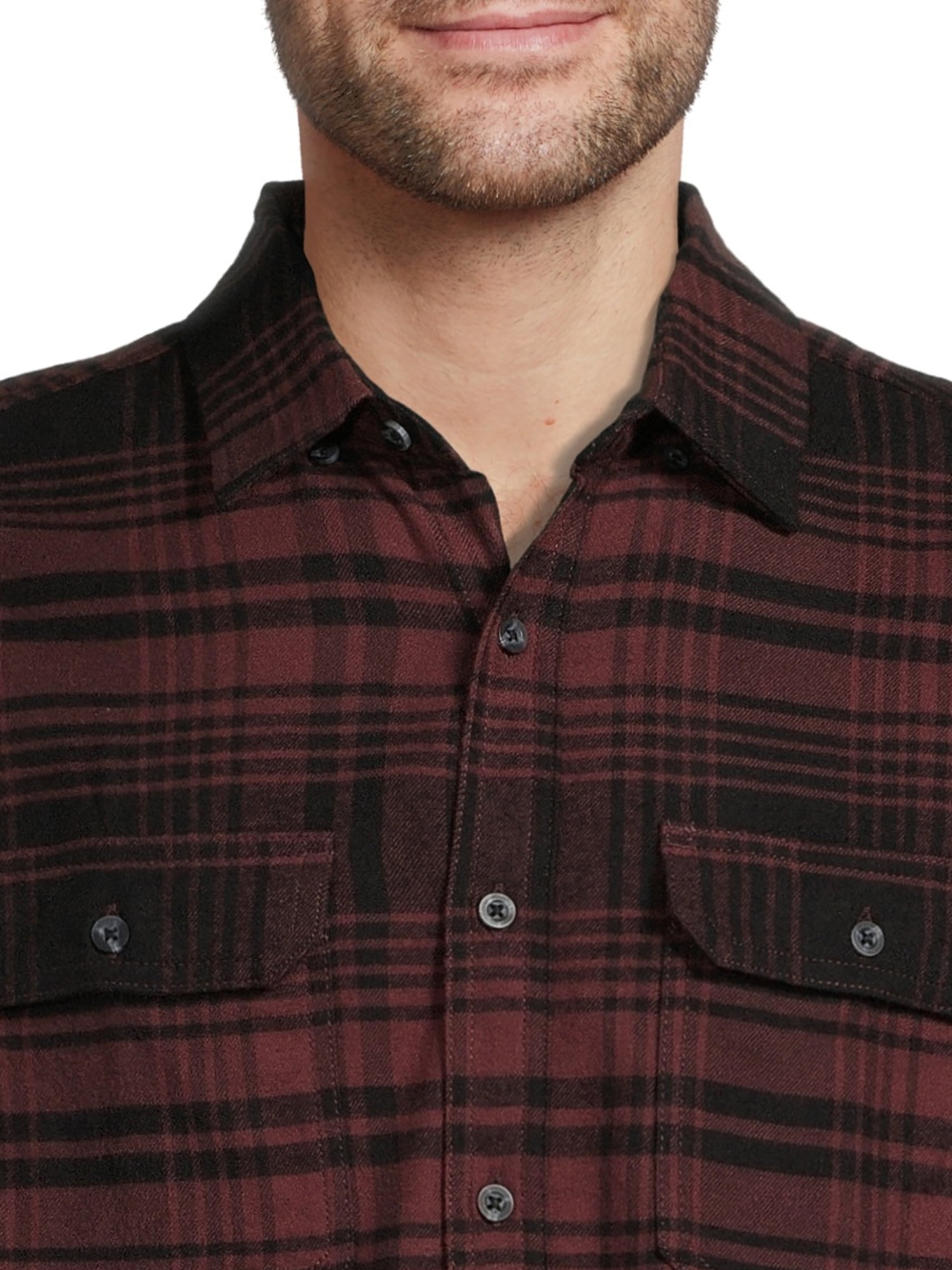 George Men’s Flannel Shirt with Long Sleeves