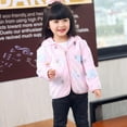 thumbnail image 3 of Vedolay Girls 2023 Coat Girls Thicken Down Jacket Winter Warm Button Down Long Sleeve Coat,Pink 4-5 Years, 3 of 3