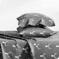 thumbnail image 1 of Bare Home Flannel Sheet Set - 100% Cotton - Deep Pocket - King, Stag, 4-Pieces, 1 of 4
