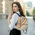 thumbnail image 6 of FORMRS Mini Backpack Purse for Women Travel Daypack Casual Shoulder Bag, Striped Pattern, 6 of 7