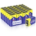 thumbnail image 1 of Baterías De 9 V 6F22 Baterías De Alta Potencia Batería De Larga Duración Baterías De Carbono De 9 Voltios Vida Útil De 3 Años Baterías De 9 V A Prueba De Fugas Adecuadas Para Detectores De Humo Y Otro, 1 of 7