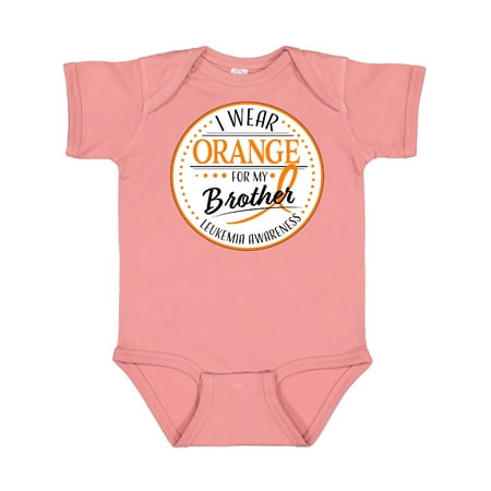 

Inktastic I Wear Orange for my Brother- Leukemia Awareness Gift Baby Boy or Baby Girl Bodysuit