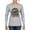 Heather Grey, variant on Funny Neon Sloth | Dean Russo Art Animal Lover Womens Long Sleeve T-Shirt, Black, XL