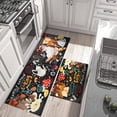 thumbnail image 3 of 2 Pieces Christmas Snowflake Kitchen Decoration Rug Set, Non Slip Waterproof Kitchen Carpet and Rugs Washable for Kitchen, Doormat, Bathroom, Bedroom 17"x 47"+17" x 30", 3 of 6