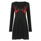 thumbnail image 1 of Vestido HUOGUO con estampado digital de Halloween, cuello redondo y manga larga, 1 of 4