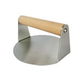 thumbnail image 1 of Hamburger maker machine, grill press, hamburger chopper, meatball maker, kitchen wood handle, 1 of 9