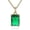 Green, variant on Artificial Crystal Necklace for Women,14k Gold Plated Brass Diamond Cutting Technology Necklace Simulated Diamond Bridesmaid Jewelry for Women
