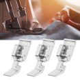 thumbnail image 4 of Single Sided Zip Zipper Presser Foot, 10pcs Simple Operation Stainless Steel Presser Foot Easy To Install Portable  For Household, 4 of 8