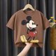thumbnail image 1 of Camiseta con estampado de Mickey para bebé, ropa de verano, Tops de manga corta de Color sólido, informal, Simple, dibujos animados, lindo, cuello redondo, camisa Base, 1 of 2