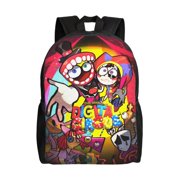 VUFOQZX 16 Inch School Bag Amazing Digital Circus Backpack Elementary Middle School Bookbag Large Capacity Shoulder Bags Casual Daypack Laptop Bags For Boys Girls