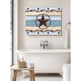 thumbnail image 6 of Country Star Blue Wall Art for Living Room,Canvas Picture Wall Decor for Bathroom Bedroom,Farmhouse Western Texas Star Barn Painting Artwork for Office Kitchen Hallway Dining Room Home Decor 16"x20", 6 of 8