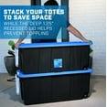 thumbnail image 5 of HART 50 Gallon Heavy Duty Wheeled Plastic Storage Bin Container, Black with Blue Lid, 5 of 17