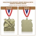 thumbnail image 4 of Uxcell Baseball Games Court Award Medals with Ribbons, Winner Medals Prizes for Competitions Sports Party Gold, 4 of 7