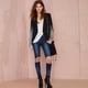 thumbnail image 4 of Nuevas mujeres Blazer Coat Sparkling Lentejuelas mangas largas Irregular Hem elegante Outwear Chaque Tomshoo XXXXL, 4 of 7