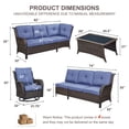thumbnail image 5 of Bellefurn Outdoor Wicker Patio Furniture Set with Swivel Rocking Chairs,Outdoor Wicker Sectional Sofa Set L-Shaped Sectional Sofa with Coffee Table,Rattan Conversation Set for Backyard Porch Garden, 5 of 11