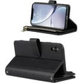 thumbnail image 3 of for iPhone XR Wallet Case, iPhone XR Phone Case for Women with Card Holder, iPhone XR Cases for Men, Crossbody PU Leather Case for Girls with Strap and Credit Card Holders,6.1" Black, 3 of 9