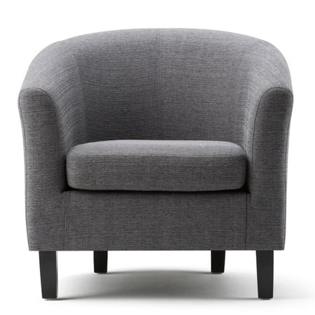 Simpli Home - Austin 30 inch Wide Tub Chair - Distressed Black