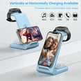 thumbnail image 6 of Cshidworld Wireless Charger, 3 in 1 Charging Station, 23W Fast Charging Dock for iPhone 17/16e/15/14/13/12/11 Pro Max, AirPods 4/3/2/Pro, iWatch Series 2-11, Samsung Charger Stand (Blue), 6 of 9