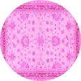 thumbnail image 1 of Ahgly Company Indoor Round Oriental Pink Traditional Area Rugs, 6' Round, 1 of 4