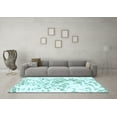 thumbnail image 3 of Ahgly Company Indoor Square Abstract Light Blue Modern Area Rugs, 4' Square, 3 of 4