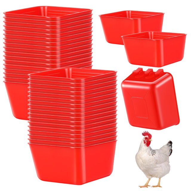 Comedero para pollos Cage Cups, 500 ml, para pájaros, 20 unidades