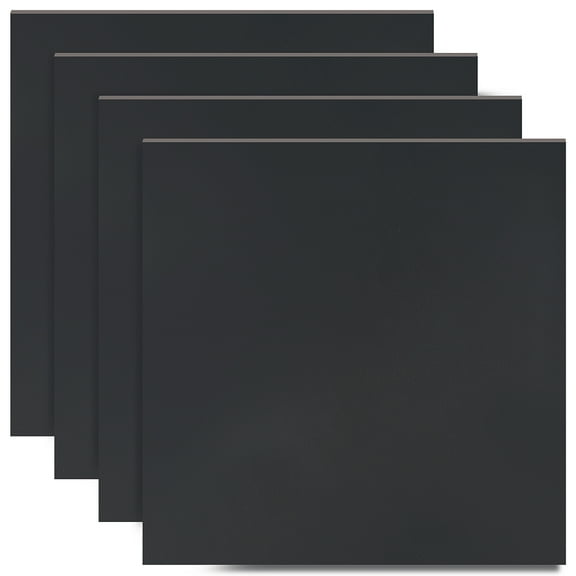 Plastic 4 pc PVC Foam Boards Poster Board for Crafts Modelling Art Display School Projects Square Black 20.4x20.4x0.5cm