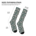 thumbnail image 2 of Lsque Hedgehogs and Flowers Pattern Sport Compression Socks for Men & Women 15-20 mmHg Knee High Nurse Pregnant Running Medical and Travel Athletic, 2 of 6