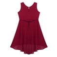 thumbnail image 5 of inhzoy Kids Big Girls Flower Girls Dress Chiffon Rhinestone Bridesmaid Wedding Birthday Party Gowns,Sizes 4-16 Burgundy 14, 5 of 8