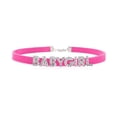 thumbnail image 3 of Hot Sexy Rose Red Suede Leather Collar Rhinestone Letters Choker Harajuku DIY Customized Necklaces Lovers BDSM Cosplay Jewelry, 3 of 5