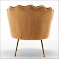 thumbnail image 5 of US Pride Furniture Cavett 28.3" Wide Velvet Barrel Chair with Gold Metal Legs, Mustard Yellow, 5 of 5