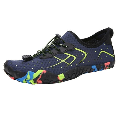 YHGFVOKJ Shoes for Women Light Swimming Breathable Classic Comfort Soft Bottom Shoes Wading Diving Beach Yoga Skin Shoes Sneakers High Top Sneakers for Women Blue 41
