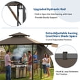 thumbnail image 5 of Heavy Duty Grill Gazebo with Double-Tiered Canopy, Side Shelves, LED Lights, Hooks & Bottle Opener for Patio, Backyard & Garden, 5 of 7