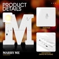 thumbnail image 6 of 7-Piece "Marry Me" LED Light Up Letters Set - 6.3"x5.5" Yellow Light with 1000 Red Rose Petals for Proposal Engagement Wedding Decor, 6 of 7