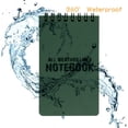 thumbnail image 4 of shiyou-10 Pack Bloc-Notes Imperméable, Écrire dans la Pluie Carnet Sténéo, Taille de Poche Carnet Tactique Spirale Verte Papier à Carreaux Protection des Yeux pour Activités Extérieures Enregistrement (3, 4 of 4