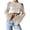 Beige, variant on Crochet Y2K Crop Sweater Women See Through Hollow Out Long Sleeve Lightweight Top (Grey,XS)