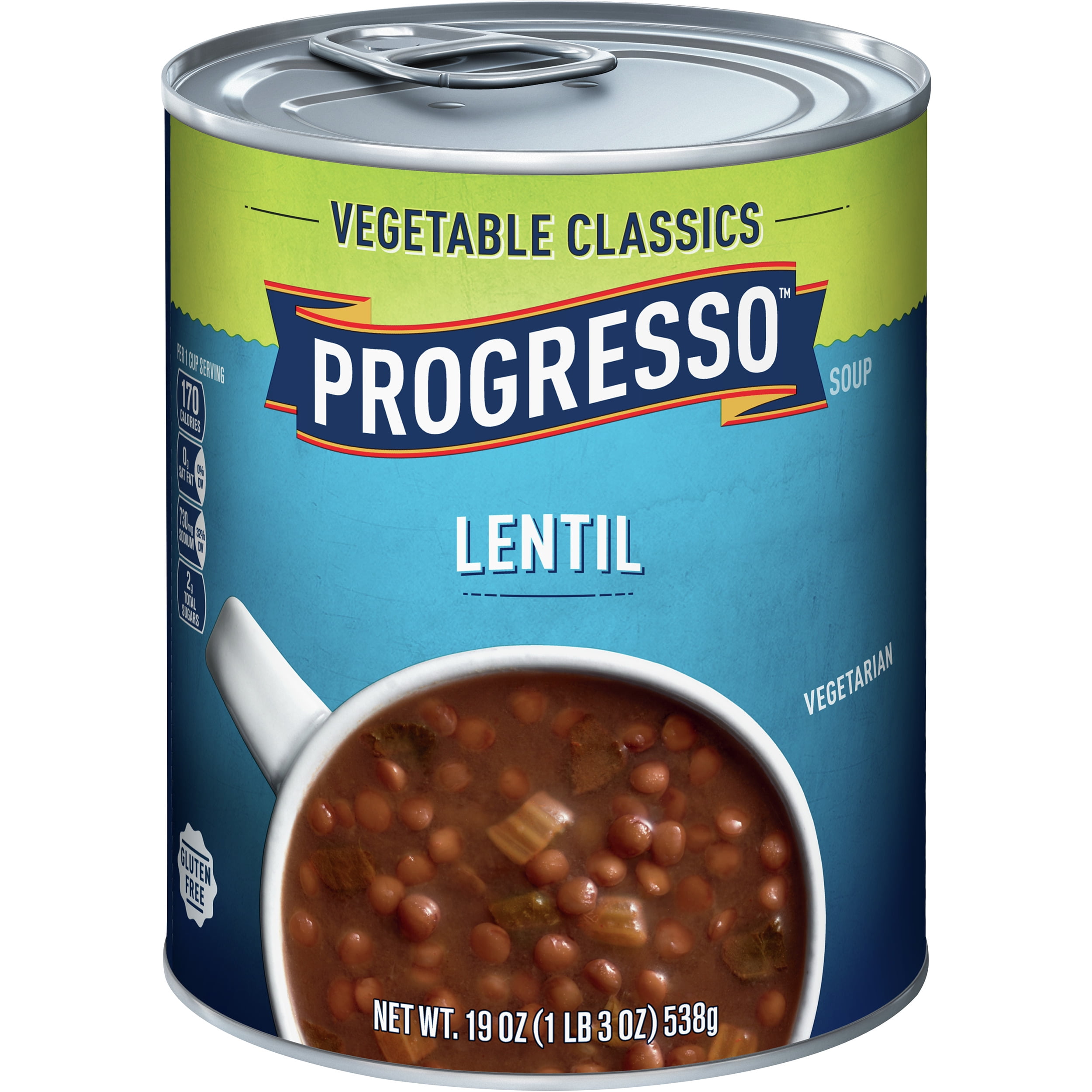 Progresso Vegetable Classics Lentil Soup, 19 oz Can