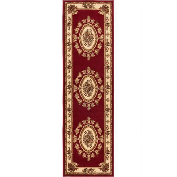 2 ft. 3 in. x 7 ft. 3 in. Timeless Le Petit Palais Traditional Runner Area Rug - Red