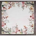 thumbnail image 2 of Vargottam Collection de Luxe Table à Dîner Lin Décor Serviette en Coton Tissu Imprimé Serviettes Réutilisables Ensemble de 6, 20 X 20 - Jardin de Thé Aquarelle Floral, 2 of 6