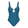 thumbnail image 6 of ITSAME Womens One Piece Swimsuit Quick-Dry Tummy Control Slimming Fashion Bathing Suit Light Blue Size XL, 6 of 7