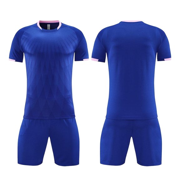 Zpanxa Boys Teal V-Neck Stripe Soccer Jersey and Navy Shorts Set 2 Piece Athletic Uniform Outfit