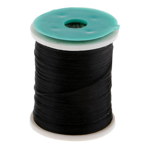 210 materiales de atado de moscas del que del denier para las moscas de la flámula ninfa - Negro