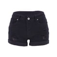 thumbnail image 4 of jinghuiyue Womens Mid Rise Stretchy Denim Shorts Casual Distressed Ripped Rolled Hem Jean Short with Pockets XXL, 4 of 7