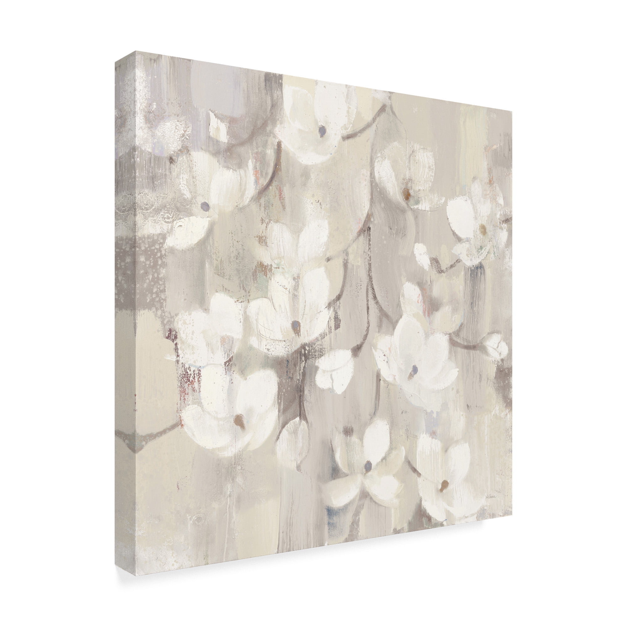 Trademark Fine Art 'Magnolias in Spring II Neutral' Canvas Art by Albena Hristova