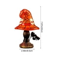 thumbnail image 4 of Qocolcyl Halloween Decor Witch Hat Lamp Gift,LED Halloween Night Light Table Decorations for Home Indoor,Handcrafted Retro Resin Witchy Decor for Shelf Mantel,Gothic Party Home Decoration (USB Power), 4 of 10