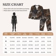thumbnail image 4 of Pajama Sets for Women 2 Pcs, Leopard On Tree Branch Button Down Long Sleeve Sleepwear Lounge PJ Sets, 4 of 6