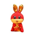 thumbnail image 3 of Cute Rabbit Stuffed Animal Doll Toy, Plush Animal Doll, Festival Supply ,Rabbit Figurine ,Chinese New Year Doll, for New Year Living Room D, 3 of 8