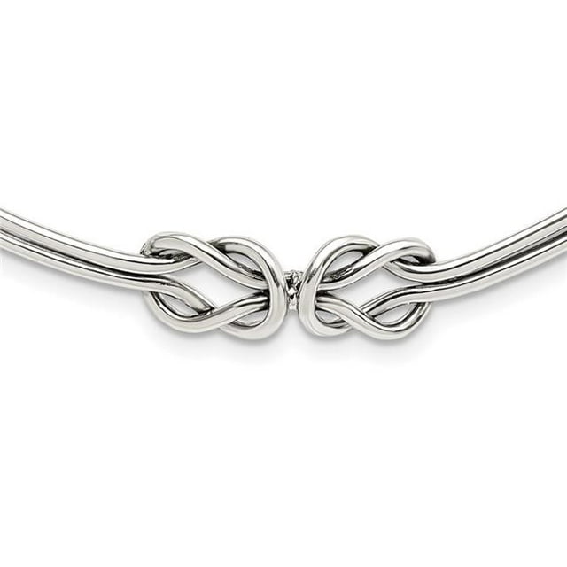 Quality Gold QG6041 Sterling Silver Polished Knotted Neck Collar
