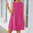 thumbnail image 3 of TAGOLD Womens Summer Dress Clearance,Plus Size Casual Dress for Womens,Women's Fashion Casual Comfort Solid Color Sleeveless V-Neck Dress, 3 of 4